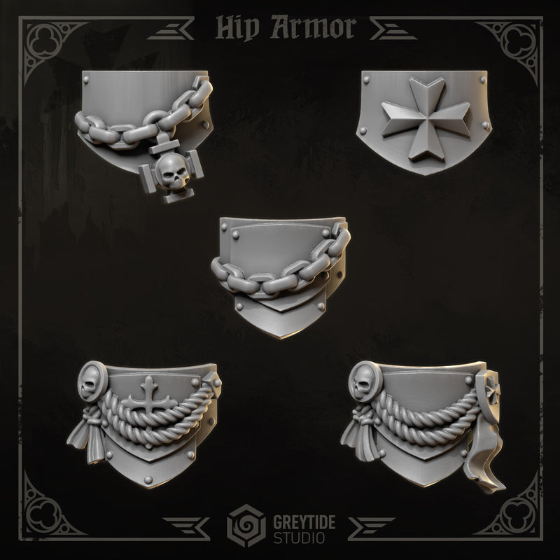 Armour Greaves & Accessories | Eternal Crusaders | Conversion Bits For 28mm 32mm Sci-fi Marines