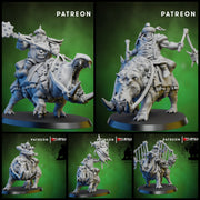 Hippo Rider Minatures | Ogres | Fantasy Miniature | Ghamak TabletopXtra