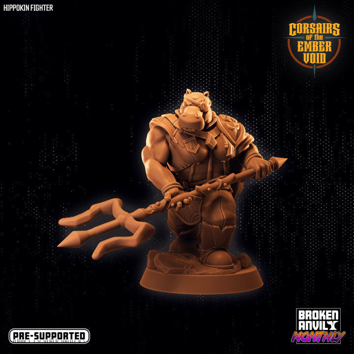Hippokin Fighter | Corsairs of the Ember Void | Tabletop RPG Miniature TabletopXtra