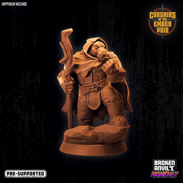 Hippokin Wizard | Corsairs of the Ember Void | Tabletop RPG Miniature TabletopXtra