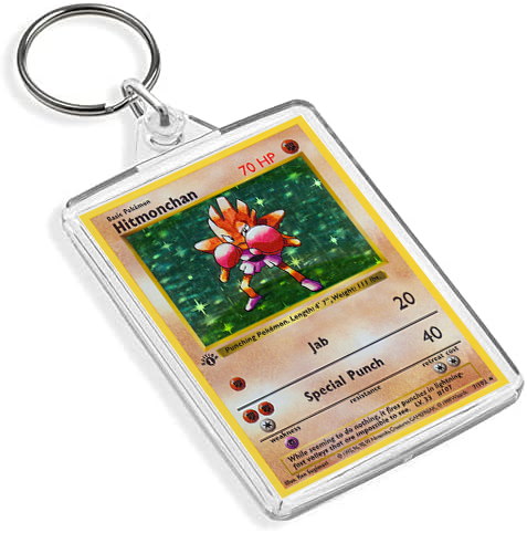 Pokemon TCG Card Art Style Keyring - Base Set