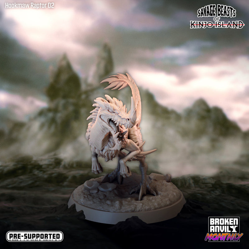 Hookmaw Raptor B | Savage Beasts of Kinjo Island | Tabletop RPG Miniature TabletopXtra