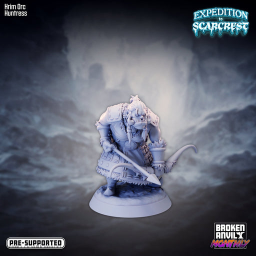 Hrim Orc Huntress | Expedition to Scarcrest | Tabletop RPG Miniature TabletopXtra