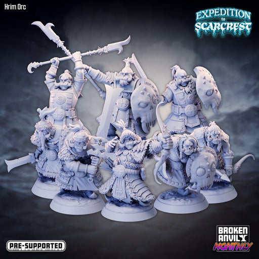 Hrim Orc Miniatures | Expedition to Scarcrest | Tabletop RPG Miniature TabletopXtra