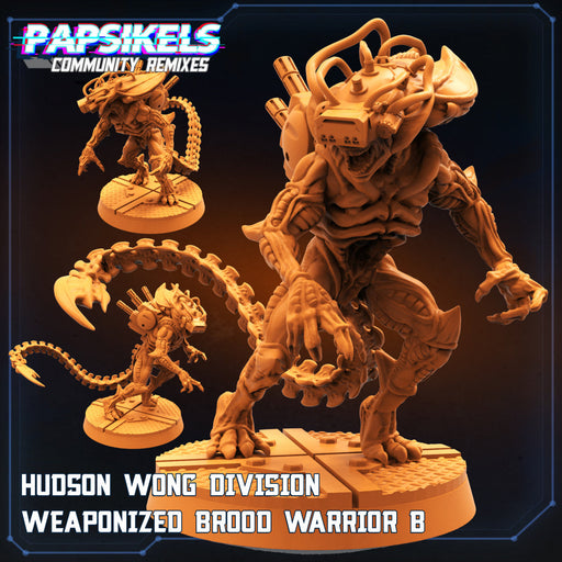 Hudson Wong Division Weaponized Brood Warrior B | Aliens Vs Humans III | Sci-Fi Miniature | Papsikels TabletopXtra