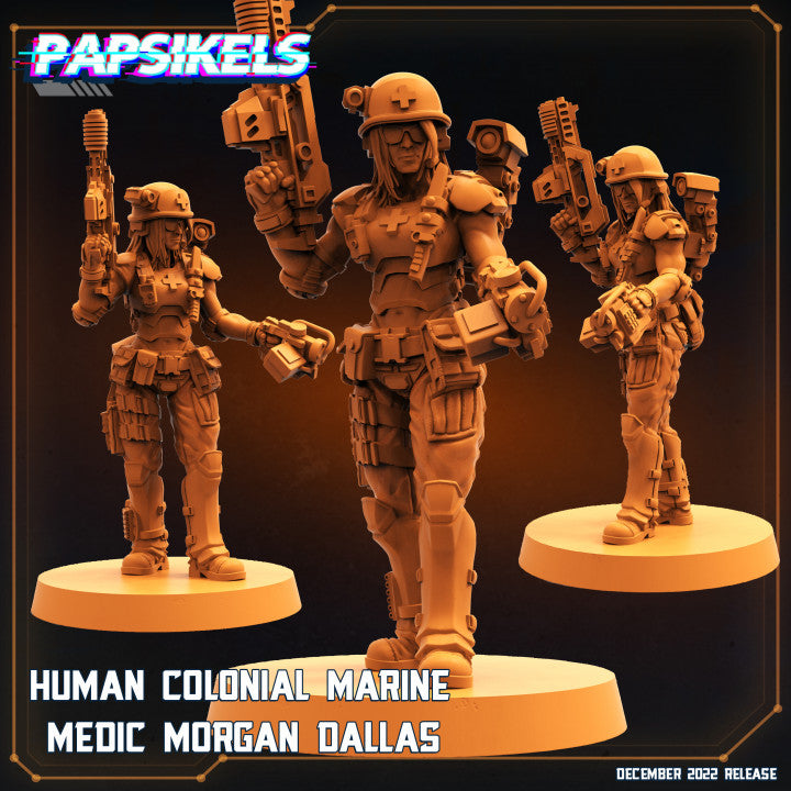 Human Collonial Medic Morgan Dallas | Sci-Fi Specials | Sci-Fi Miniature | Papsikels TabletopXtra