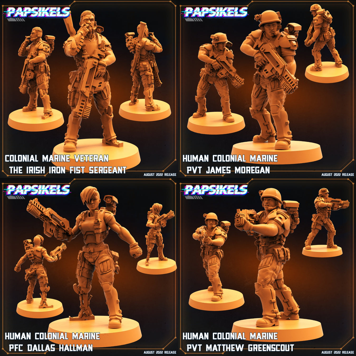 Human Miniatures | Alien Wars | Sci-Fi Miniature | Papsikels TabletopXtra