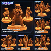Human Miniatures | Aliens Vs Humans III | Sci-Fi Miniature | Papsikels TabletopXtra