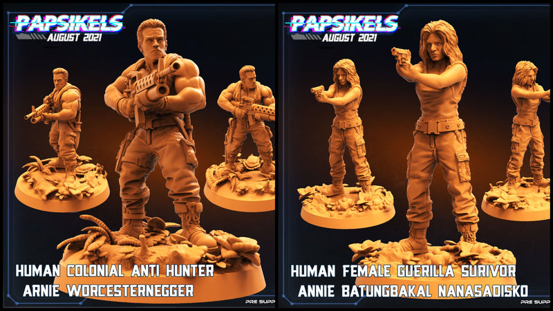 Human Miniatures | Skull Hunters Vs Exterminators | Sci-Fi Miniature | Papsikels TabletopXtra