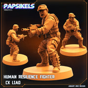 Human Resistance Fighter Miniatures | The Resistance | Sci-Fi Miniature | Papsikels TabletopXtra