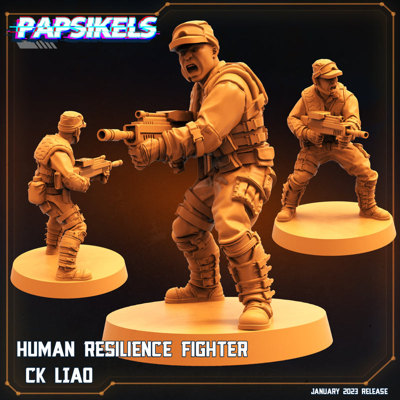 Human Resistance Fighter Miniatures | The Resistance | Sci-Fi Miniature | Papsikels TabletopXtra