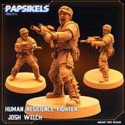 Human Resistance Fighter Miniatures | The Resistance | Sci-Fi Miniature | Papsikels TabletopXtra