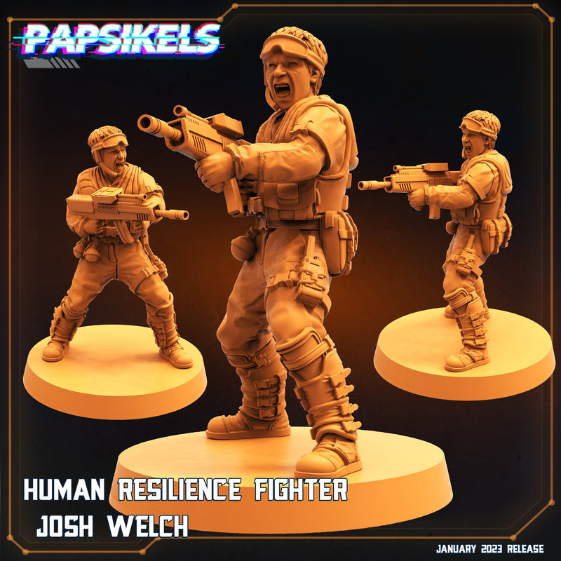 Human Resistance Fighter Miniatures | The Resistance | Sci-Fi Miniature | Papsikels TabletopXtra