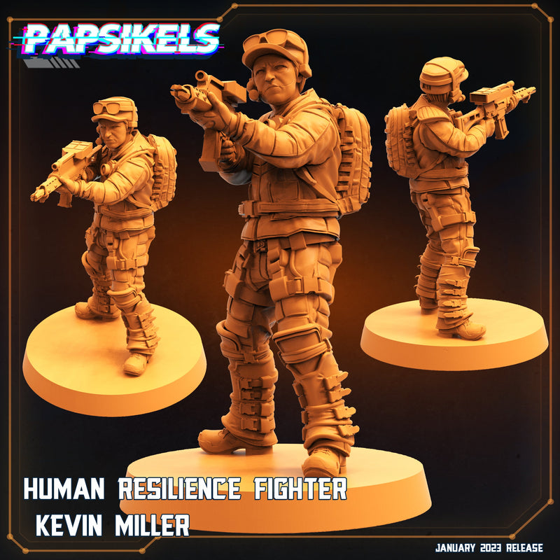 Human Resistance Fighter Miniatures | The Resistance | Sci-Fi Miniature | Papsikels TabletopXtra