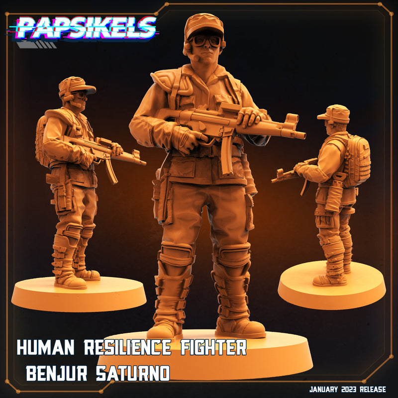 Human Resistance Fighter Miniatures | The Resistance | Sci-Fi Miniature | Papsikels TabletopXtra