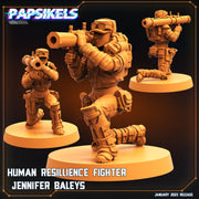 Human Resistance Fighter Miniatures | The Resistance | Sci-Fi Miniature | Papsikels TabletopXtra