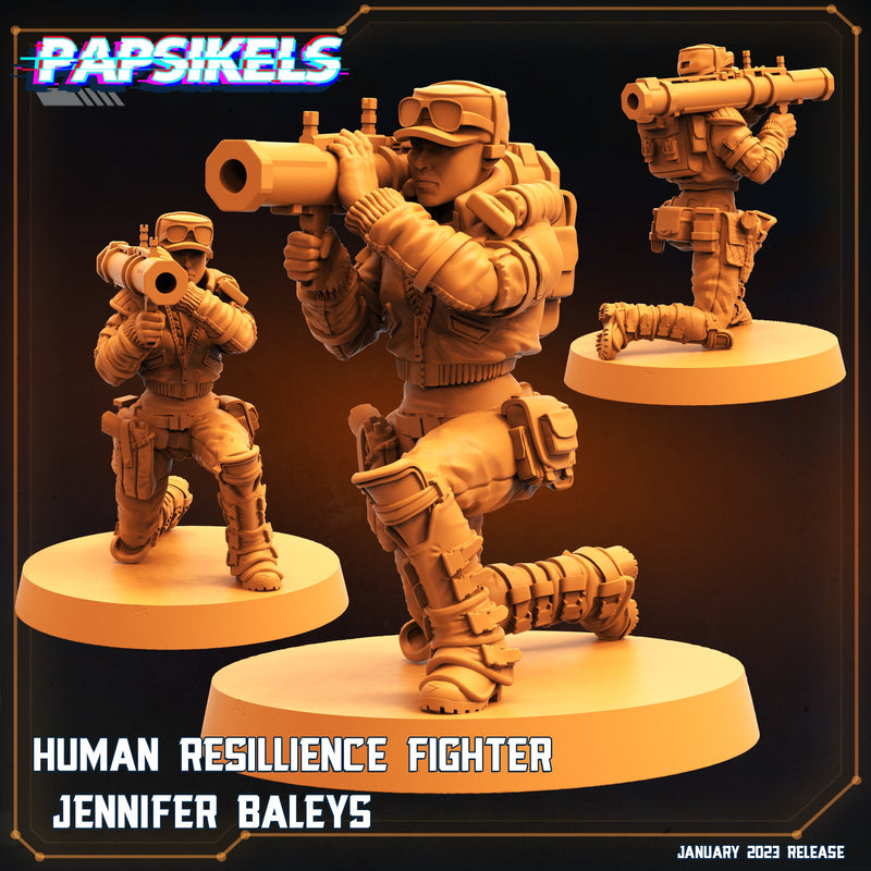 Human Resistance Fighter Miniatures | The Resistance | Sci-Fi Miniature | Papsikels TabletopXtra