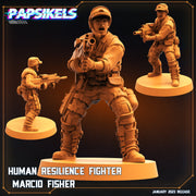 Human Resistance Fighter Miniatures | The Resistance | Sci-Fi Miniature | Papsikels TabletopXtra