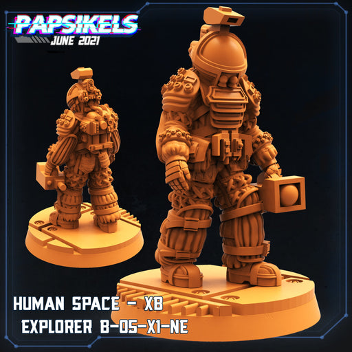 Human Space XB Explorer B-05-X1-NE | Aliens Vs Humans II | Sci-Fi Miniature | Papsikels TabletopXtra
