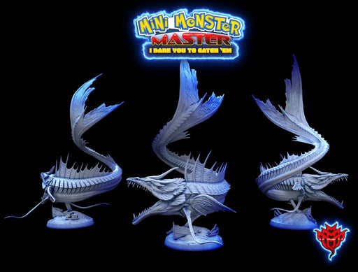 Hungering Barracuda (Coiled) | Mini Monster Master | Fantasy Miniature | Mini Monster Mayhem TabletopXtra