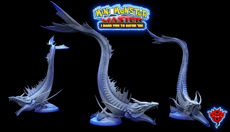 Hungering Barracuda (Uncoiled) | Mini Monster Master | Fantasy Miniature | Mini Monster Mayhem TabletopXtra