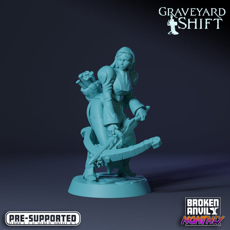 Hunter Miniatures | Graveyard Shift | Tabletop RPG Miniature TabletopXtra