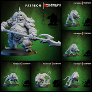 Hunter and Sabre wolf Miniatures | Ogres | Fantasy Miniature | Ghamak TabletopXtra