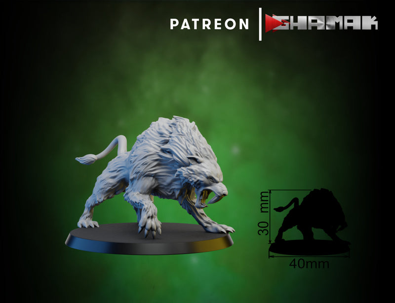 Hunter and Sabre wolf Miniatures | Ogres | Fantasy Miniature | Ghamak TabletopXtra