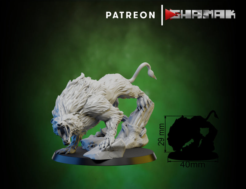 Hunter and Sabre wolf Miniatures | Ogres | Fantasy Miniature | Ghamak TabletopXtra