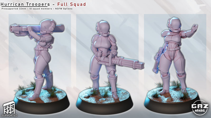 Hurricane Trooper Miniatures | Fantasy Pin-Up | Gaz Minis
