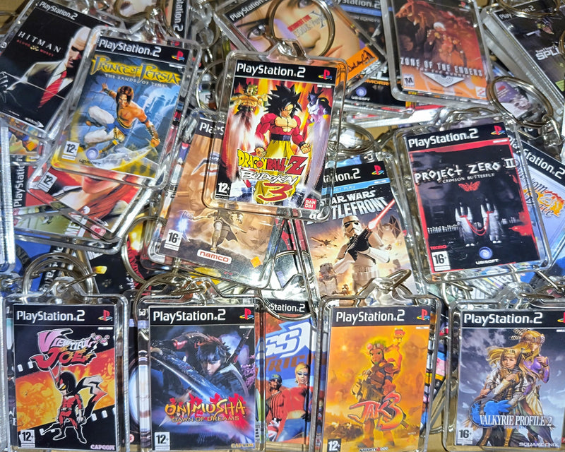 Retro Gaming Box Art Keyring - Gen VI P2 Console Style (Titles A-G)