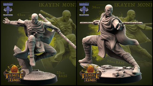 Ikayen Monk Miniatures | Temple of Time | Fantasy Tabletop Miniature | Mammoth Factory TabletopXtra