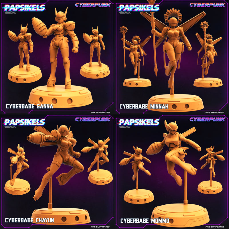 Cyberbabe Miniatures | Cyberpunk | Sci-Fi Miniature | Papsikels