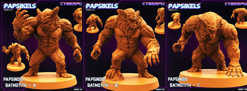 Papsinoid Batmotith Miniatures | Cyberpunk | Sci-Fi Miniature | Papsikels