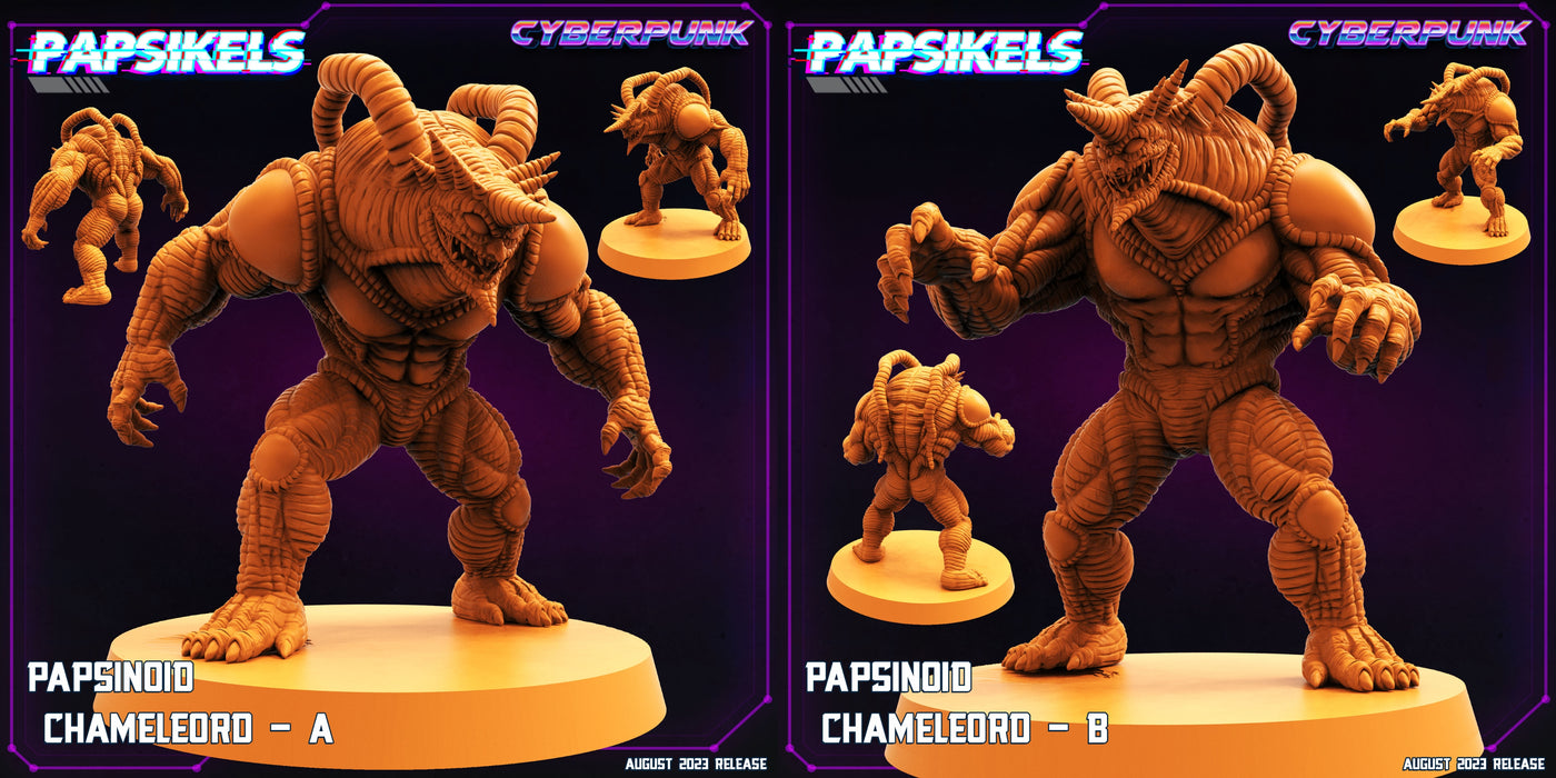 Papsinoid Chamelelord Miniatures | Cyberpunk | Sci-Fi Miniature | Papsikels