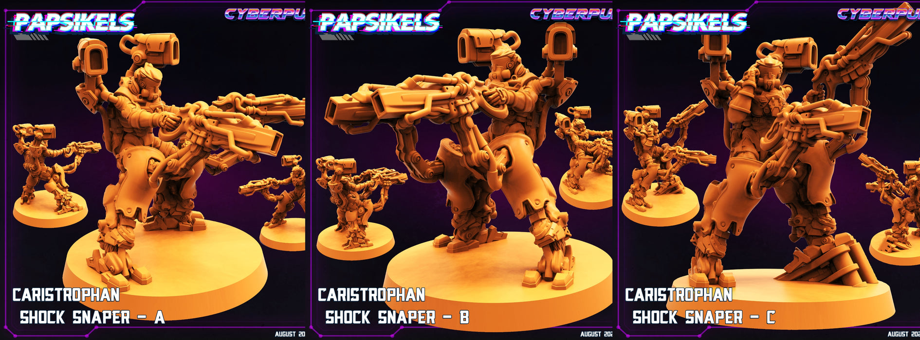 Caristrophan Shock Snaper Miniatures | Cyberpunk | Sci-Fi Miniature | Papsikels