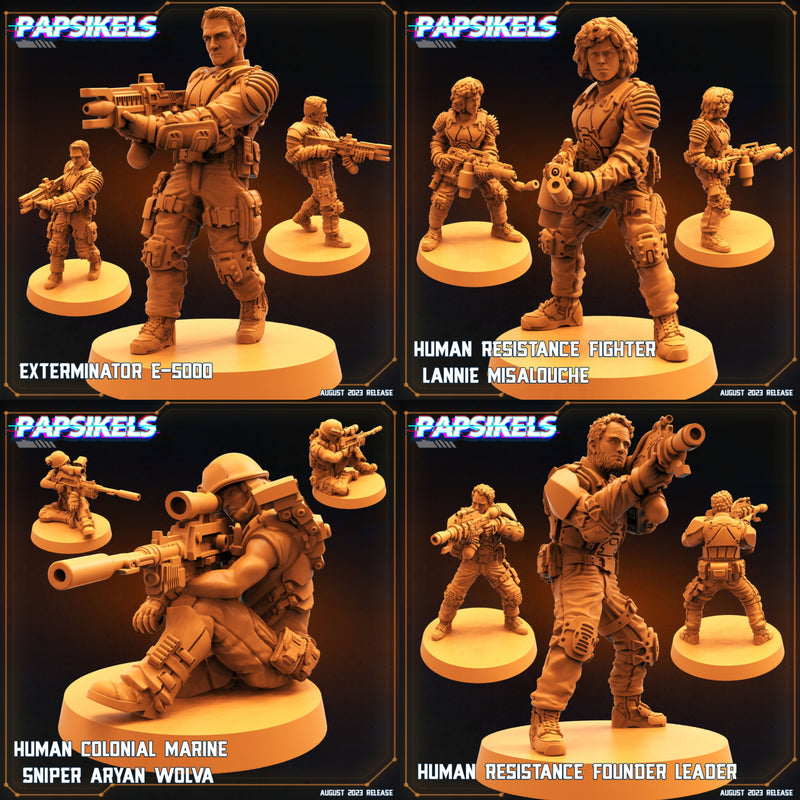 Humanoid Miniatures | Xeno Wars Genesis | Sci-Fi Miniature | Papsikels