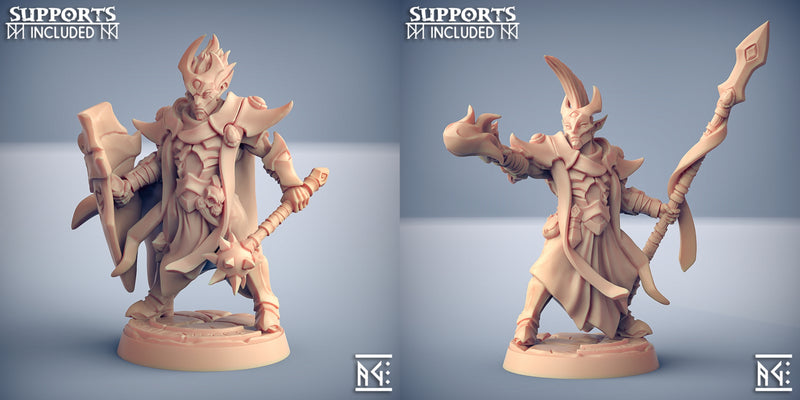 Ashen Alfar Inquisitors Miniatures (Full Set) | Fantasy D&D Miniature | Artisan Guild