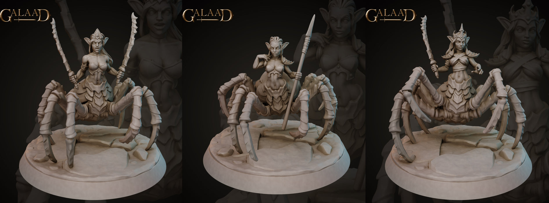 Drider Miniatures | Driders, Harpys and Golems | Fantasy Miniature | Galaad Miniatures