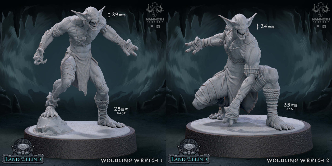 Woldling Wretch Miniatures | Court of the Sunless King | Fantasy Tabletop Miniature | Mammoth Factory