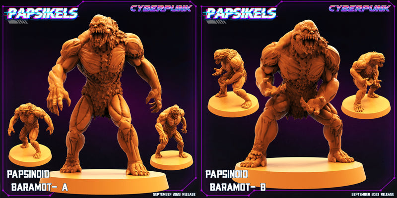 Papsinoid Beramot Miniatures | Cyberpunk | Sci-Fi Miniature | Papsikels