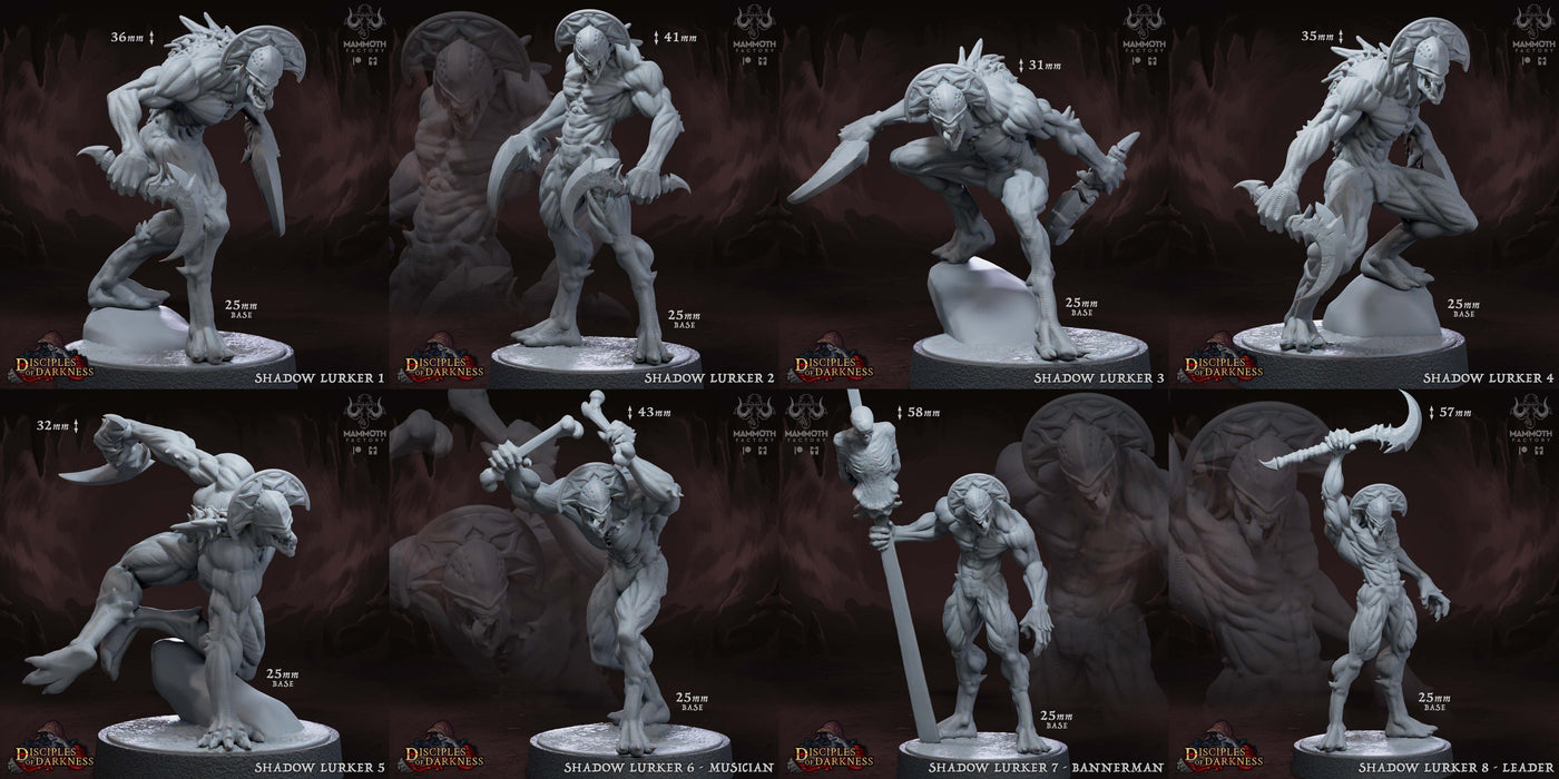Disciples of Darkness Miniatures (Full Set) | Fantasy Tabletop Miniature | Mammoth Factory