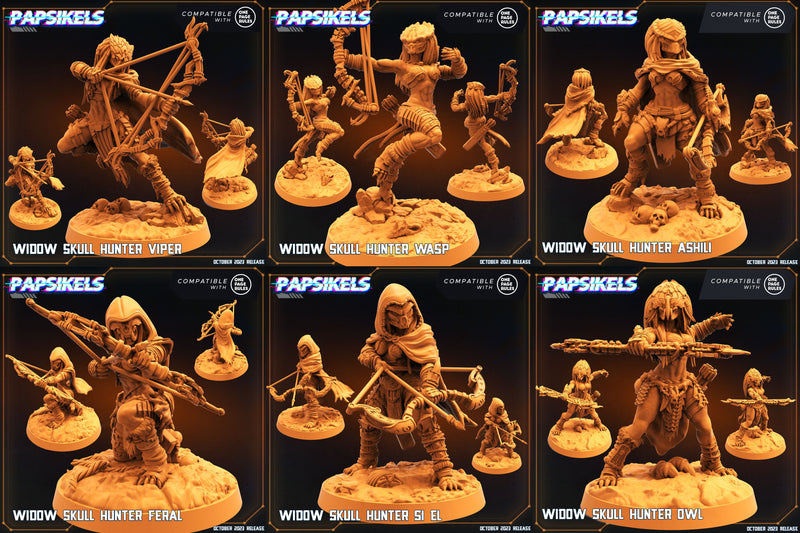Skull Hunters Miniatures (Full Set) | Sci-Fi Miniature | Papsikels