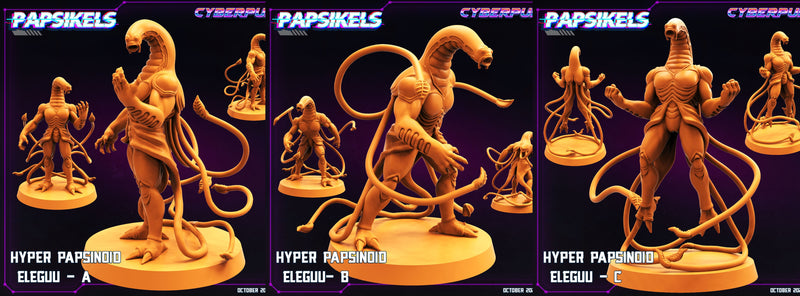 Hyper Papsinoid Eleguu Miniatures | Cyberpunk | Sci-Fi Miniature | Papsikels