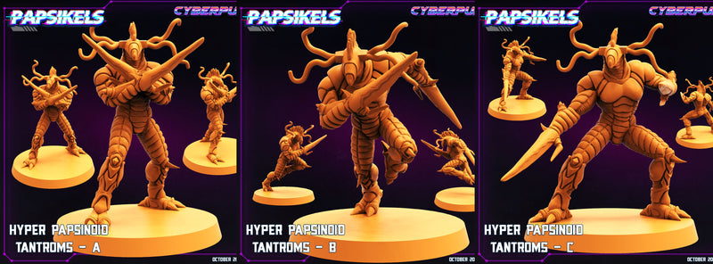 Hyper Papsinoid Tantroms Miniatures | Cyberpunk | Sci-Fi Miniature | Papsikels