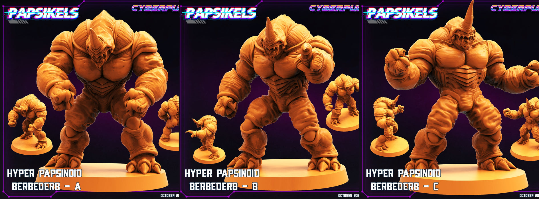 Hyper Papsinoid Berbederb Miniatures | Cyberpunk | Sci-Fi Miniature | Papsikels