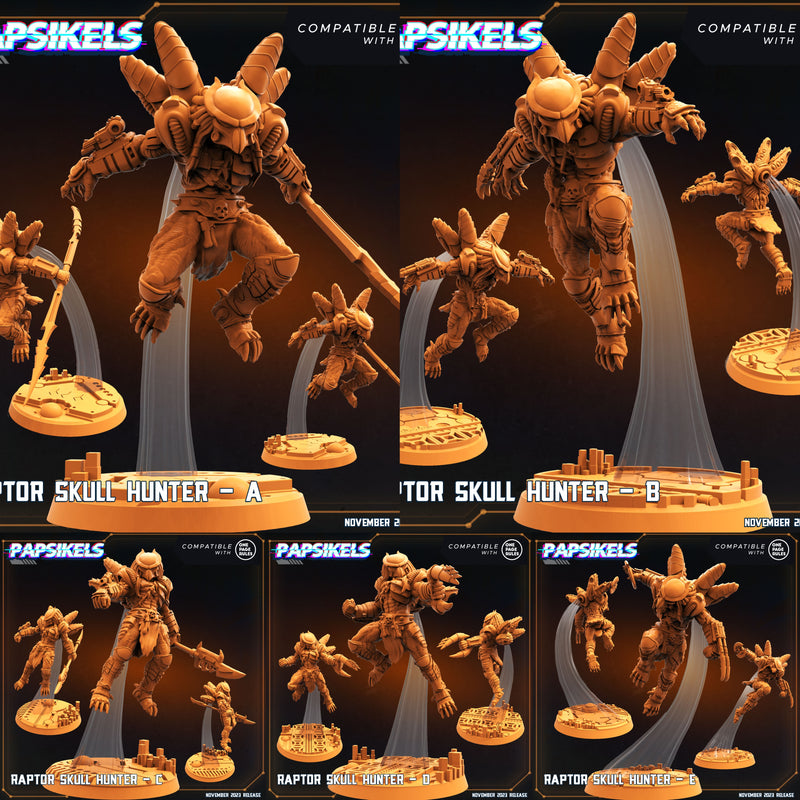 Skull Hunters 2 Miniatures (Full Set) | Sci-Fi Miniature | Papsikels