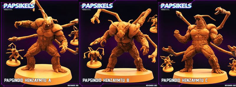 Papsinoid Henzaymtu Miniatures | Cyberpunk | Sci-Fi Miniature | Papsikels