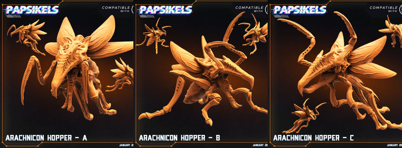 Arachnicon Hopper Miniatures | Dropship Troopers IV | Sci-Fi Miniature | Papsikels