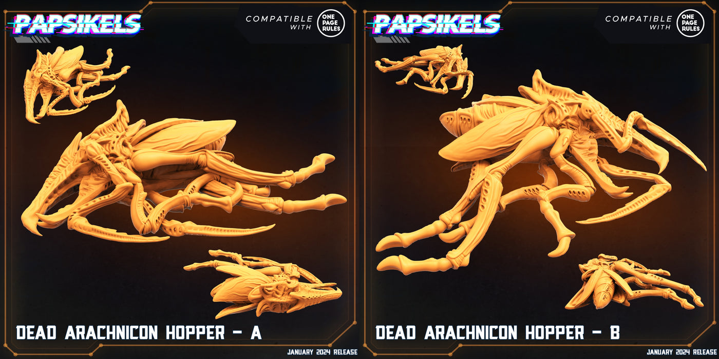 Dead Arachnicon Hopper Miniatures | Dropship Troopers IV | Sci-Fi Miniature | Papsikels